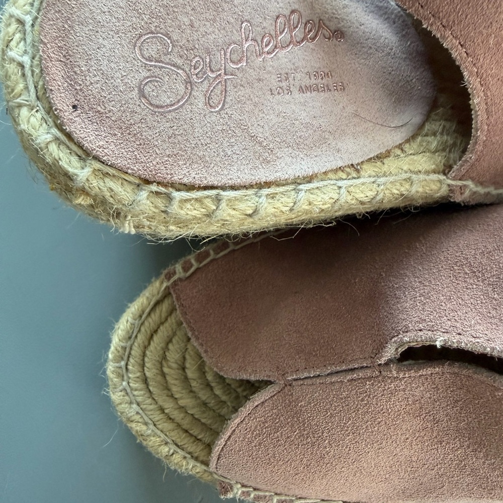 Seychelles Women's Blush Pink Espadrilles Wedge Sandal Sz 9.5